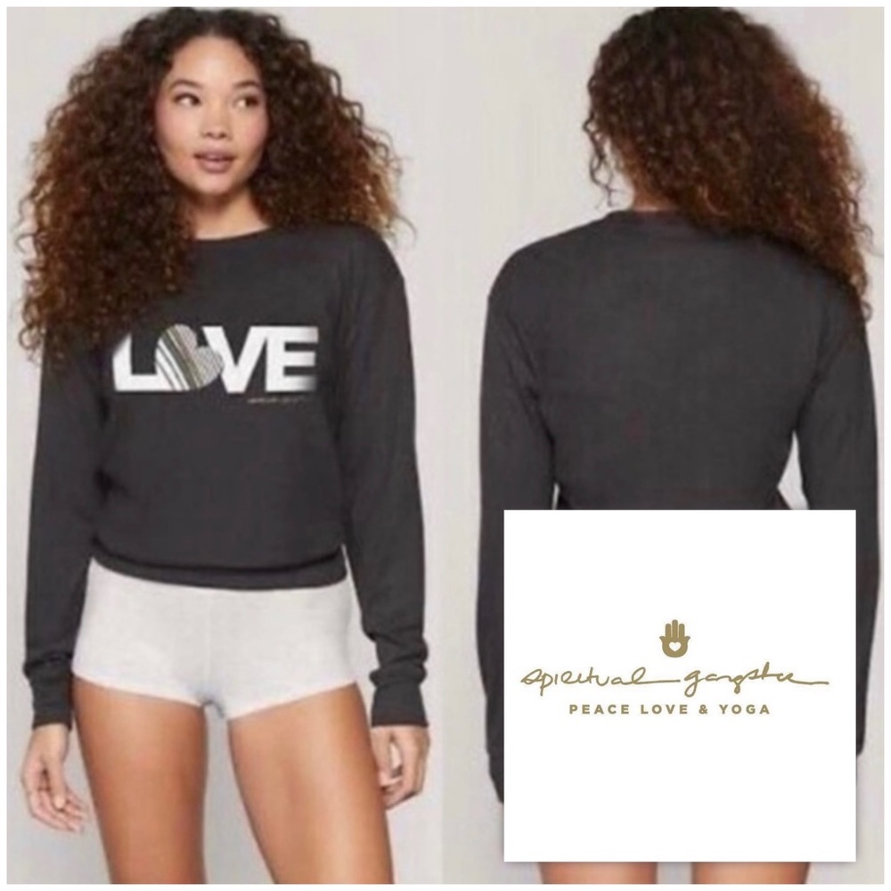 Spiritual Gangster Love Savasana Sweatshirt NWT